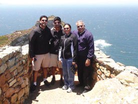 RIDE Manoj Desai and Sharmishta vacationing in South Africa with their two sons Sapan and Neil.
