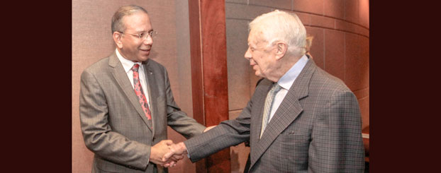 RI President K R Ravindran with former US President Jimmy Carter.