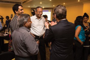 Ravindran at a meeting of the Rotary Club of Colombo.