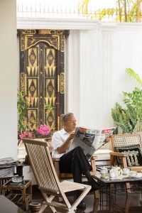 Ravindran at his home in Colombo