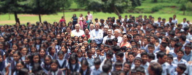 At a school in Panshet village, Pune.
