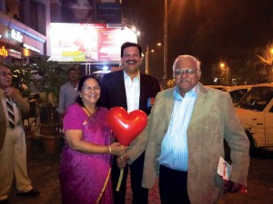 PDG Vivek Aranha and spouse Chandra with PDG Deepak Shikarpur.