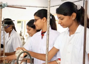 Pharmacists in the making at the pharma college.