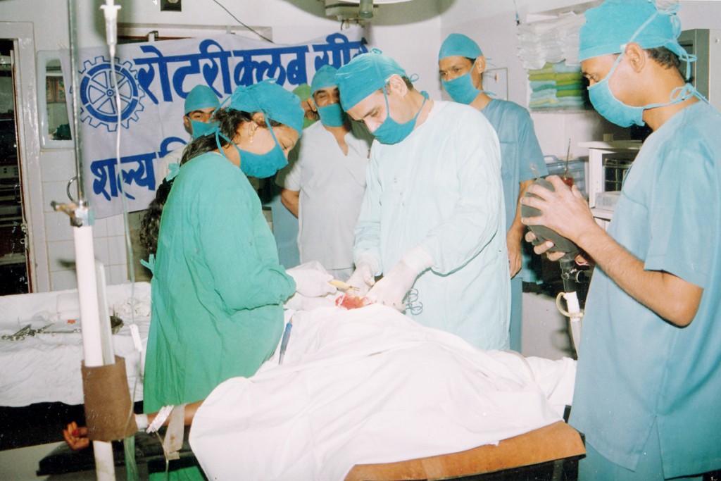 Rotarian doctors at a medical camp in Sikar (Rajasthan) organised by RC Sikar, D 3052.