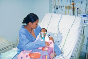 An Indian child undergoes successful heart surgery.