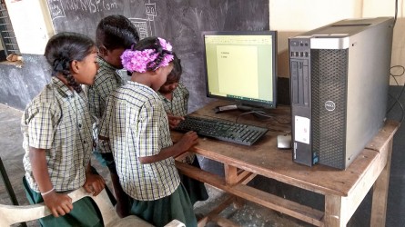 Computers donated to rural schools near Chennai