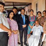 IPDG T R Vijayakumar (centre), club president (2023–24) Vijayakumar Sivenesan and secretary Devi Maruti with club members and volunteers of the Spine Academy.