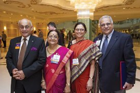 RIDE Manoj Desai as special aide to the then RI President Kalyan Banerjee at Bangkok with Sharmishta and Binota.