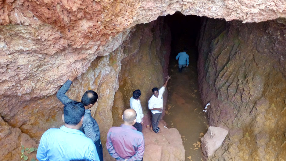 Rotarians with DC Anurag Tewari visiting Karez canal.
