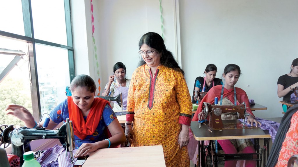 Meera Panjwani oversees progress made at the women’s empowerment centre in Ankleshwar.