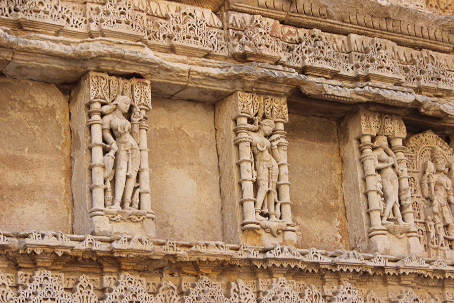 Elaborate carvings of deities.