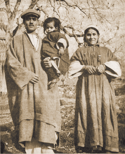 A young Pandit couple with their child.