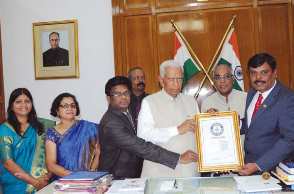 RC Bangalore South, D 3190, and Parimala Hospitals, Bengaluru, received the Guinness World Record Certificate from the Governor of Karnataka Vajubhai Vala for screening maximum number of people (1,251) for cervical cancer.