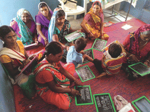 Adult Literacy Centre run by IWC Bhopal.