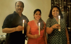 RILM Chair Shekhar Mehta with his wife Rashi and daughter Chandni pledged to send 50 children back to school.