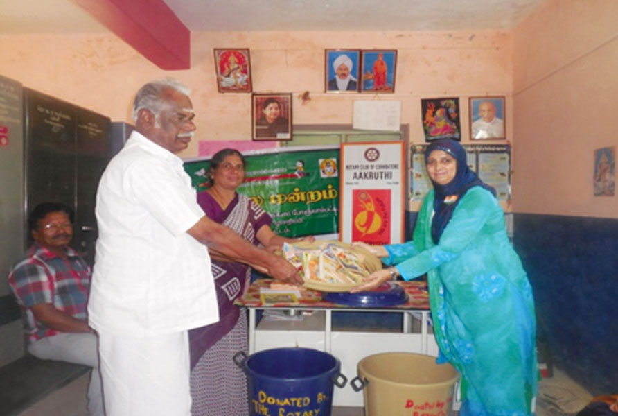RC Coimbatore Aakruthi RI District 3201 <br/> Sanitation kits, stationery items and story books provided to three schools in the region to promote Rotary’s TEACH mission.