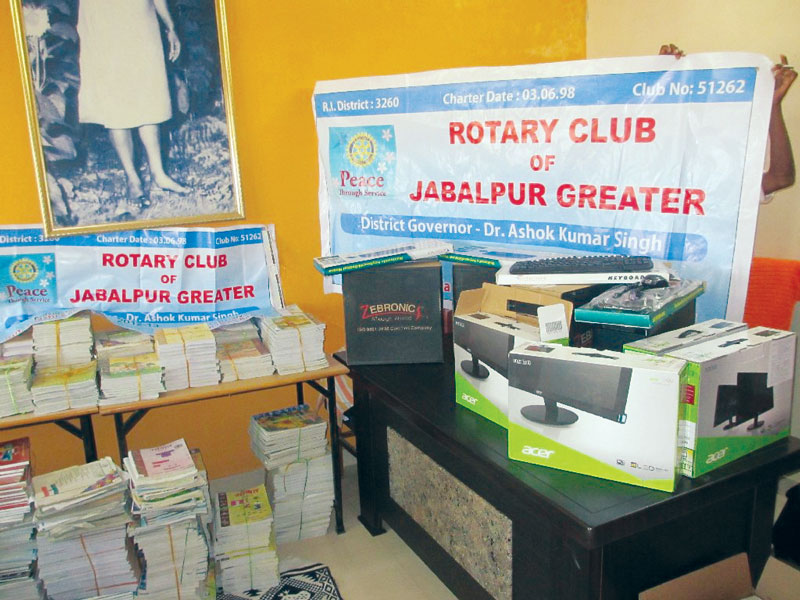 RC Jabalpur Greater RI District 3261 <br/> Along with Matching Partner RC Canada Guelph, RI District 7080 and TRF, the club provided infrastructure for Bramharsi Bawara Narmada Vidya Peeth School.