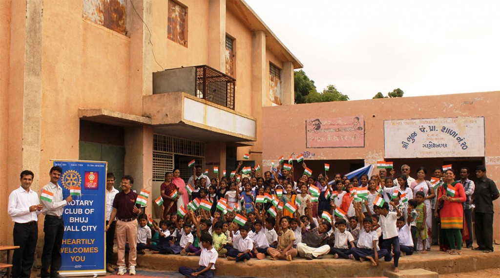 Independence Day celebration with the school children.
