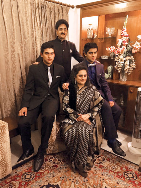 Rtn Mohan Bir Singh with his family.