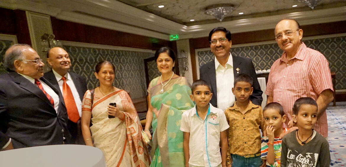 Giving one more life From left: Past President of RC Delhi Riverside Satish Gupta, President G P Agarwal, Principal of RISC Kavitha Tripathi, Ruchika Jain, DG Sharat Jain and Dr Hans with the children.
