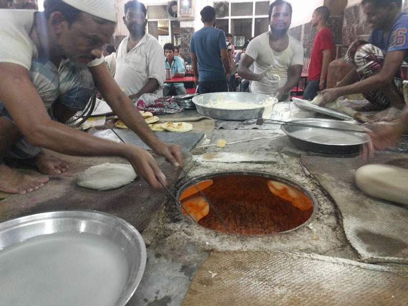 A tandoor at Javed's Nihari.