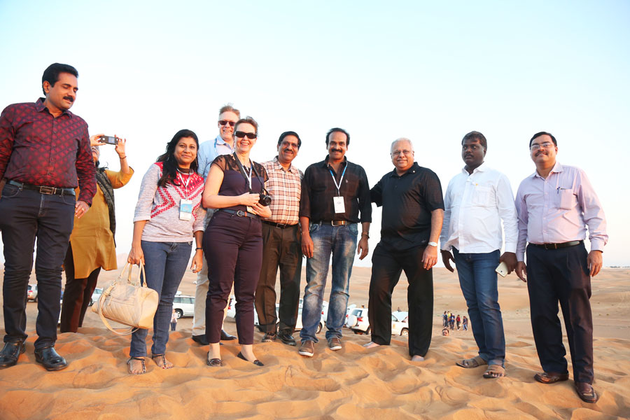 RID Manoj Desai with delegates at the Desert Safari.