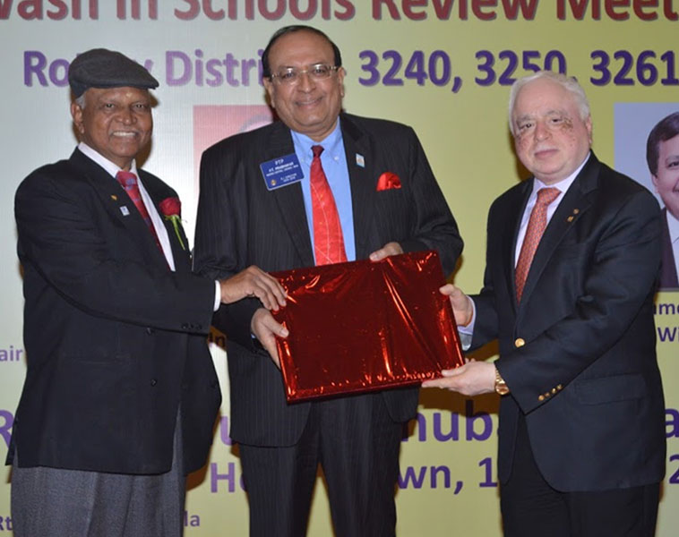 From left: DG Narayan Nayak, WinS VIce Chair P T Prabhakar and WinS Global Chair Sushil Gupta.