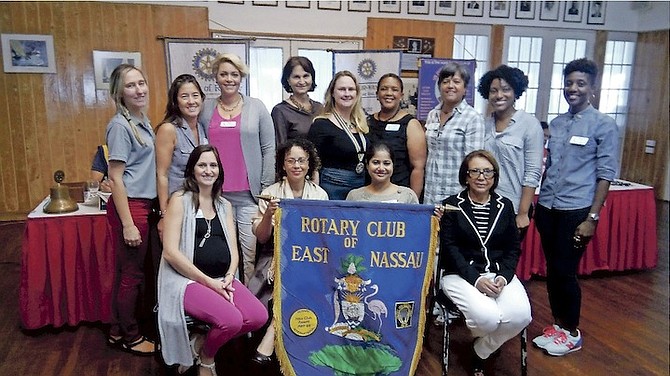 Some of the women members of the Rotary Club of East Nassau