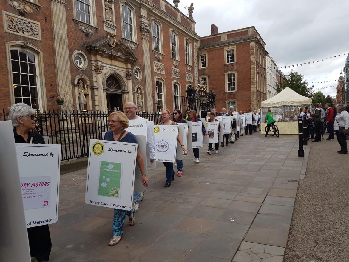 Rotary march grabs attention in Worcester