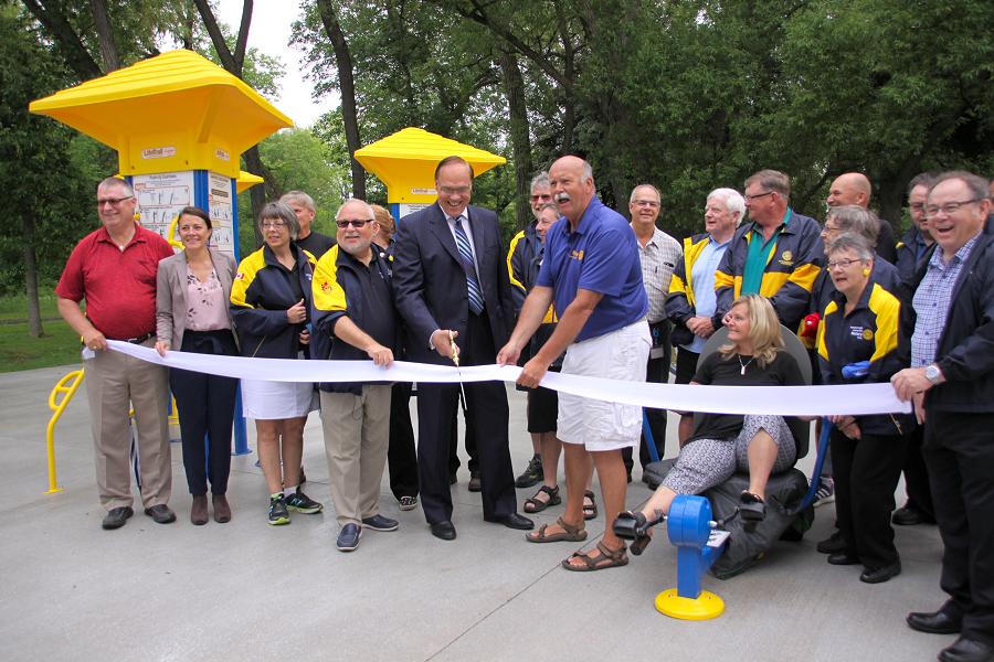 Along with other local Rotary clubs, the Rotary Club of Peterborough Kawartha is all about serving the community, such as helping to fund the community's first outdoor adult gym in Beavermead Park in 2018. But it's not all hard work in Rotary; there's also a strong social component featuring a lot of camaraderie and a lot of fun. Photo: Jeannine Taylor / kawarthanow.com