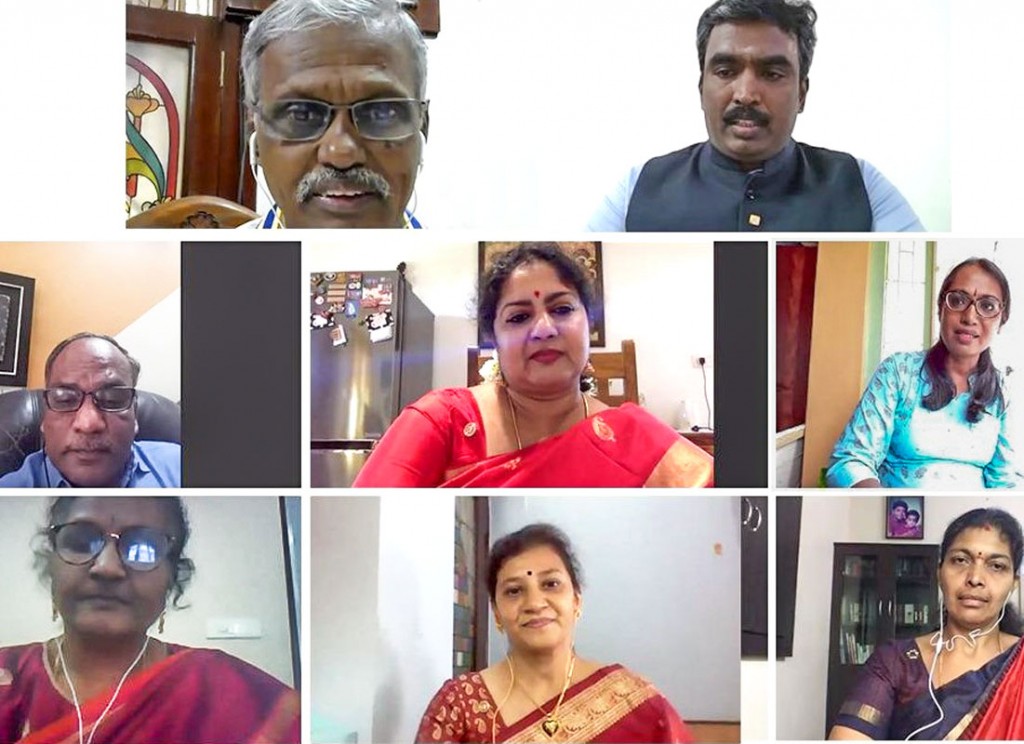 Above: DG A L Chokkalingam and PDG M Muruganandam in the Transgender awareness programme on zoom. 