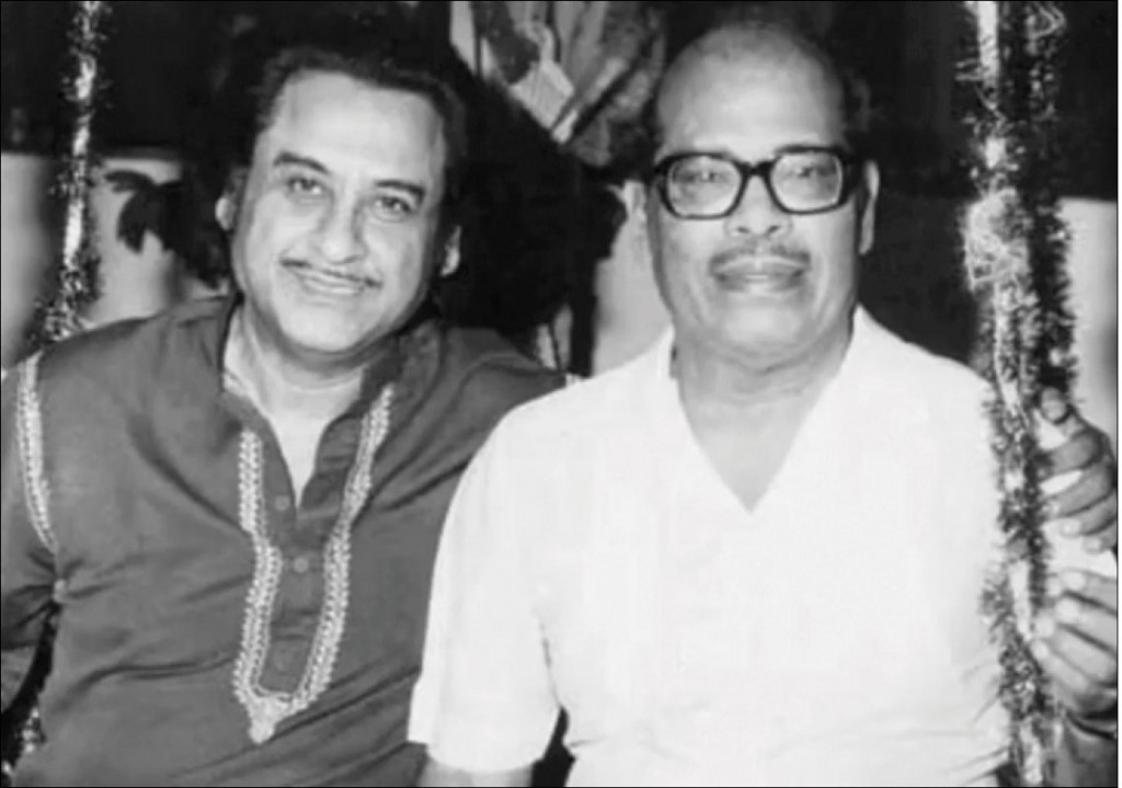 Kishore Kumar with Manna Dey.