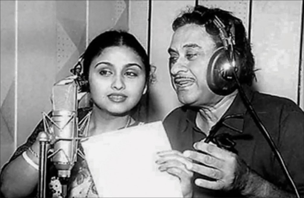 Kishore Kumar with wife Leena Chandavarkar.