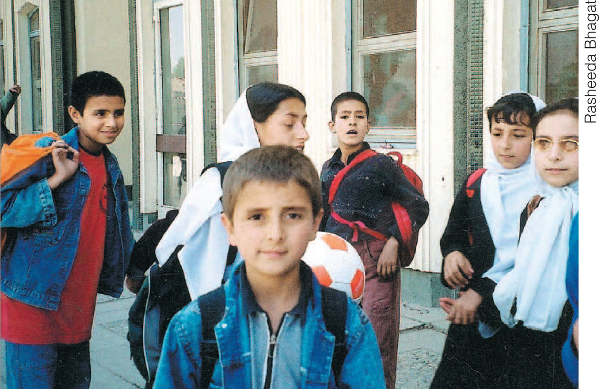 Students at the Lycee Esteqlal High School in Kabul.