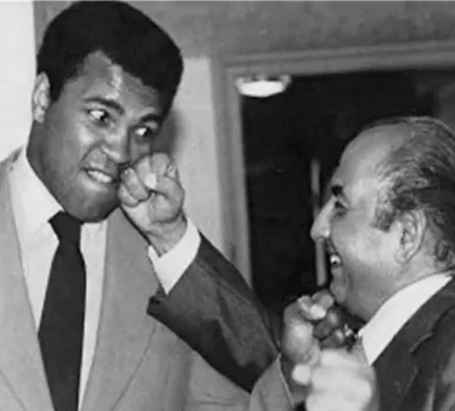 with boxer Muhammad Ali.