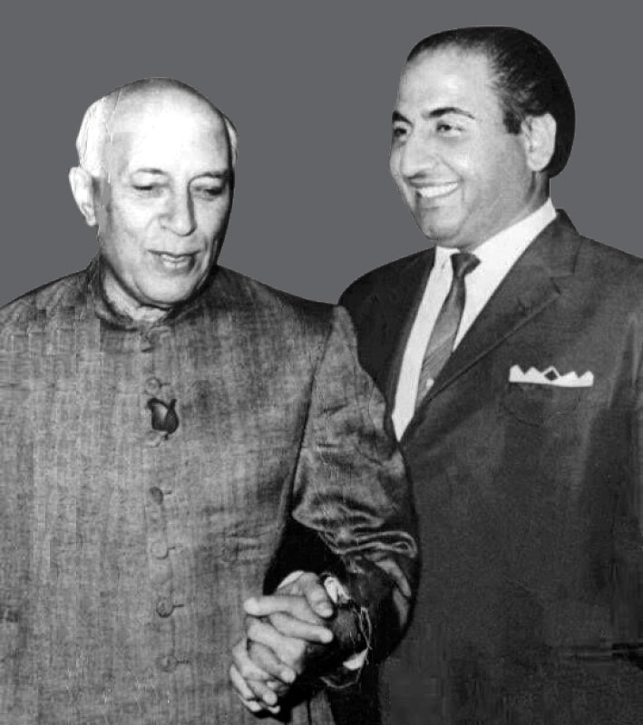 with former Prime Minister of India, Jawaharlal Nehru.