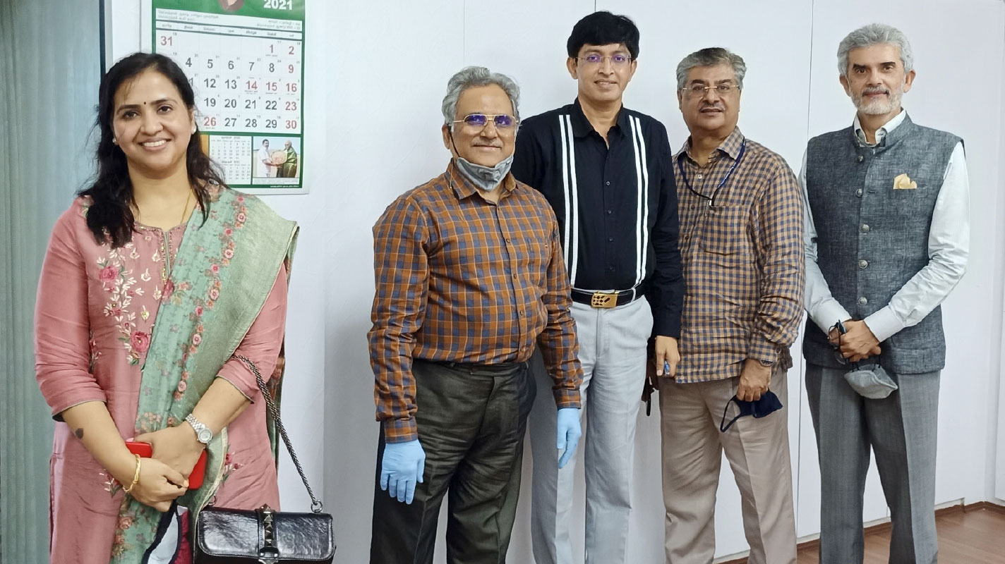 From L: Rtn Dr Anuradha Ganesan; Rtn Dr Gauthamadas Udipi; TN health secretary Dr J Radhakrishnan; Rtn Vivek Harinarain and RC Madras president Kapil Chitale.