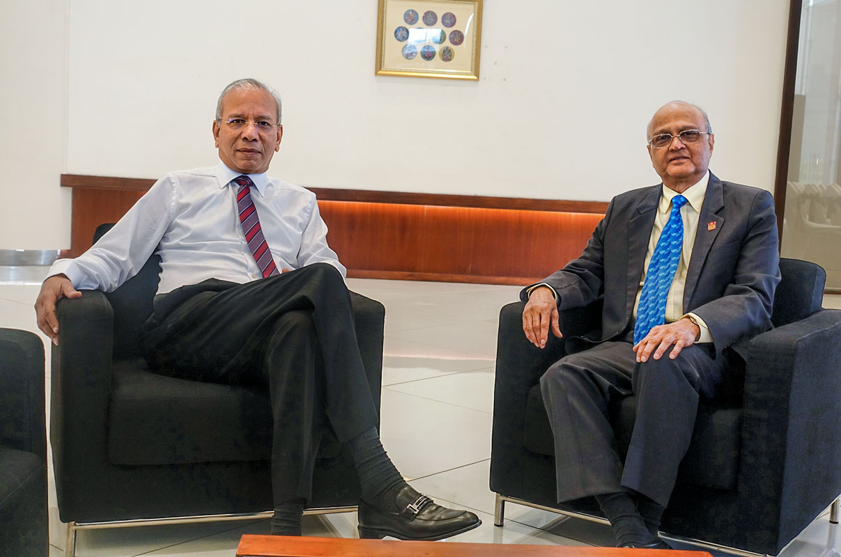 TRF Chair K R Ravindran and Trustee Gulam Vahanvaty