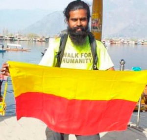 Man walks 4,000km to honour Covid warriors  Bharath P N (33) from Mysuru, decided to pay tribute to the Covid warriors and embarked on a 4,000km-Walk for Humanity to honour their efforts and selfless service. In his 99-day-journey that started from Kanyakumari to Dal Lake in Srinagar, Bharath walked around 45–50km every day covering eleven states. Along the way, he spread awareness on environment protection, importance of planting trees, and being physically fit.  