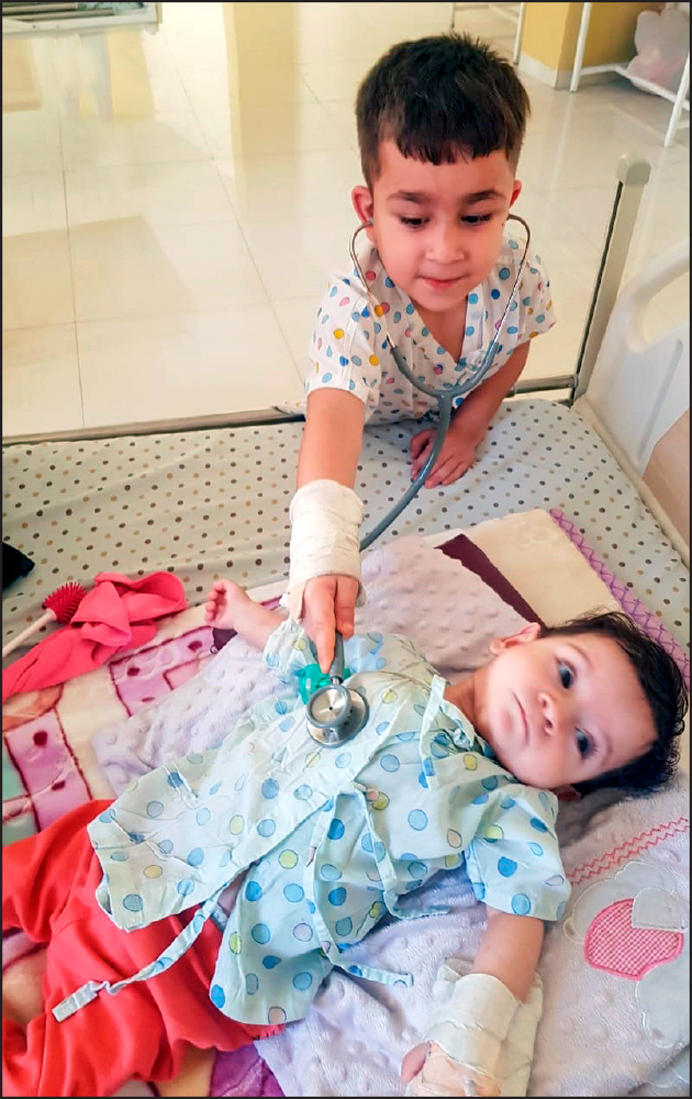 A child from Kurdistan, Iraq, treated at the hospital.