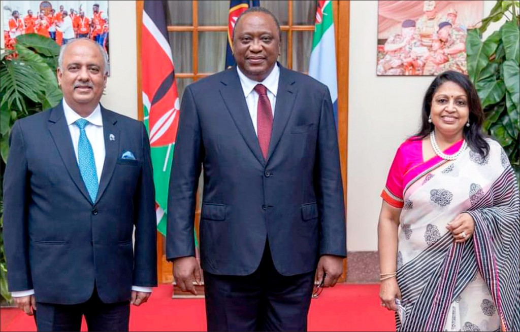 With President of Kenya Uhuru Kenyatta.