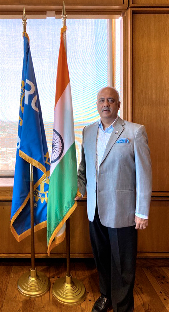 RI President Mehta assumes charge at the Rotary International headquarters, One Rotary Center, in Evanston, USA. 