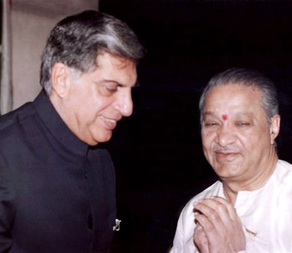 With industrialist Ratan Tata. 