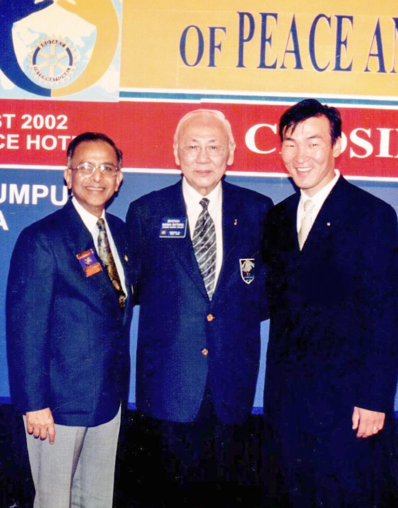At the Rotary Peace Conference in Kuala Lumpur in 2002.