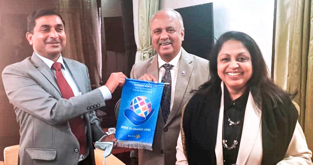 Mehta and Rashi in Rabat, Morocco, with the Indian Ambassador to Morocco Rajesh Vaishnaw.