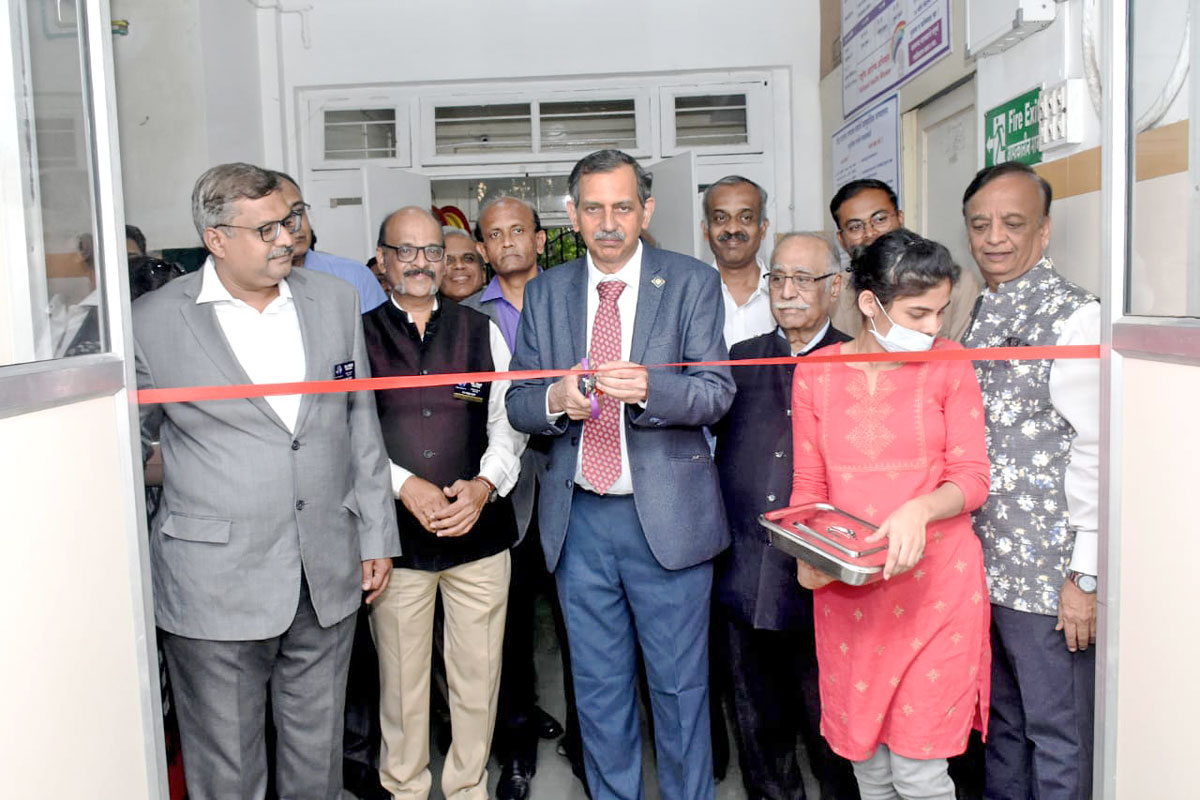 PDG Girish Gune inaugurating the new NICU at the hospital in Pune. 