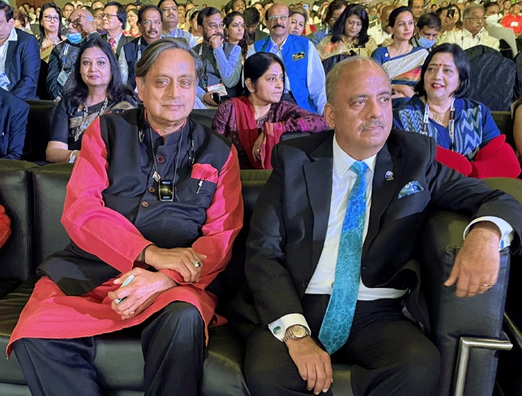 RI President Mehta with Member of Parliament Sashi Tharoor.