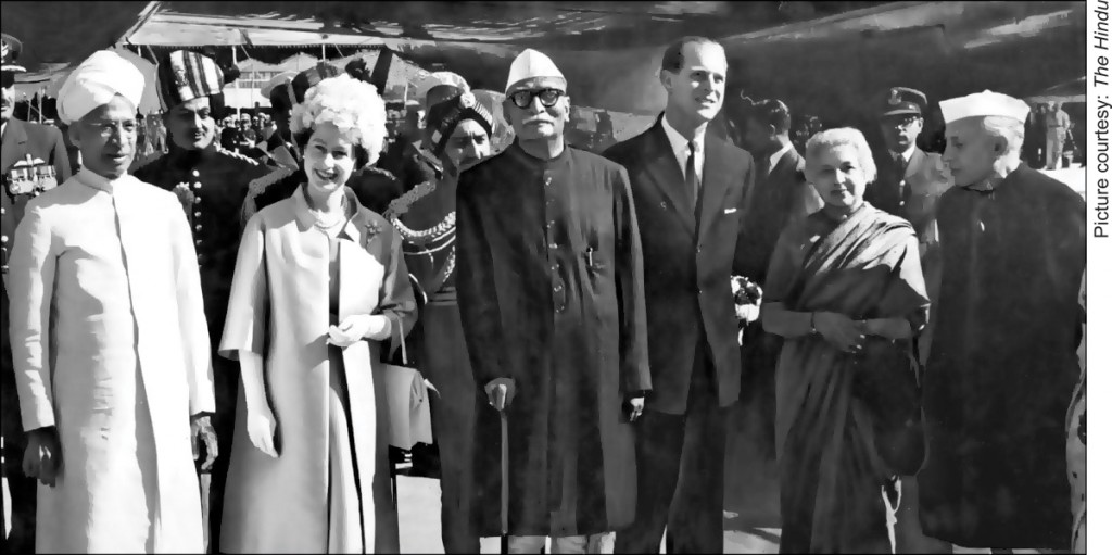 (From R) PM Jawaharlal Nehru, Vijayalakshmi Pandit, Prince Philip, President Rajendra Prasad and S Radhakrishnan.