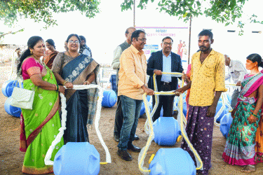 Water wheels, a new year gift for Telangana women