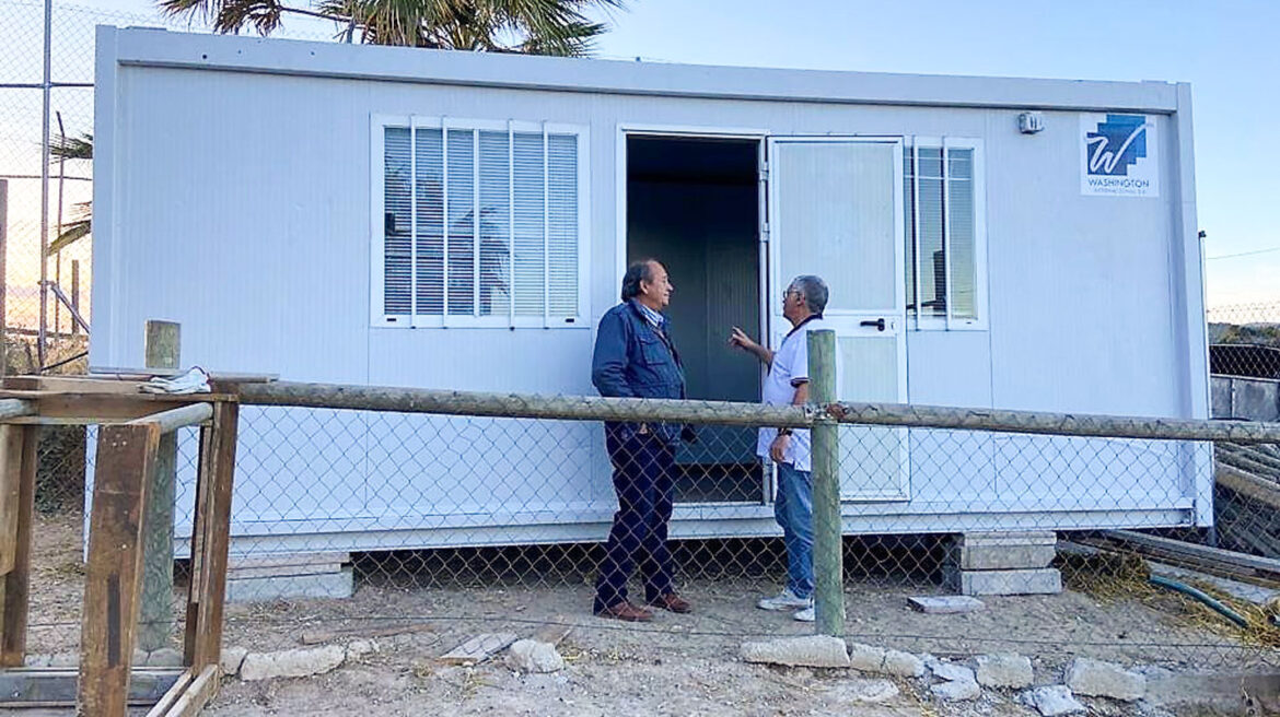 A mobile home donated to war-hit Ukrainian children